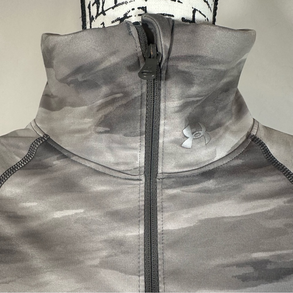 Under Armor Cold Gear Quarter Zip Pullover Women's Large Thumb Hole Cuff Running - Picture 4 of 6